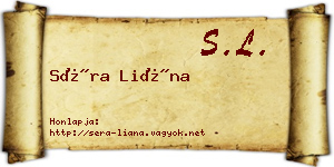 Séra Liána névjegykártya